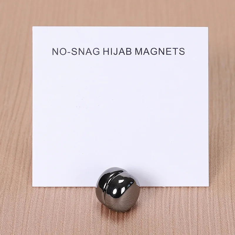WLP Magnetic Hijab Clips - Solid Color Round Strong Magnet Pins for Silk Scarves Shawls Turban Accessories