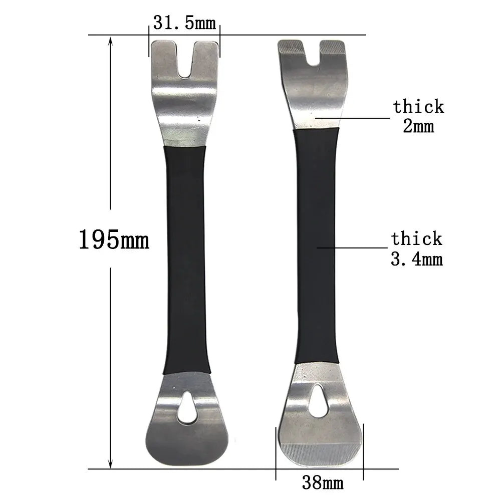 Car Stainless Steel Pry Plate - Audio Navigation Center Console Modification Removal Tool for Interior Door Panel