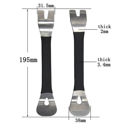 Car Stainless Steel Pry Plate - Audio Navigation Center Console Modification Removal Tool for Interior Door Panel