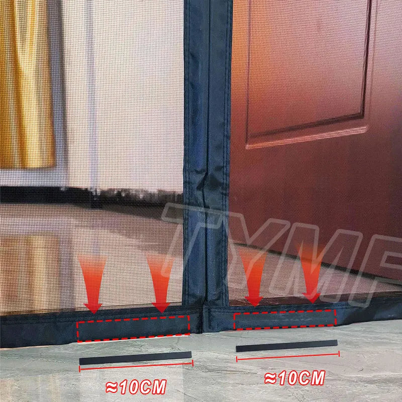 Strong Magnetic Mosquito Door Net Screen – Custom Size Fly Insect Mesh Curtain, Automatic Close Invisible Protection for Indoor & Outdoor Use