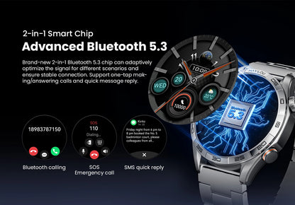HAYLOU Solar 5 Smartwatch — 1.58" AMOLED, Voice Calling, 24H Health & Sports Tracker for Men