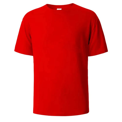 Heavyweight 100% Cotton T-Shirt - Thick Knit Round Neck Short Sleeve Tee 500/300g