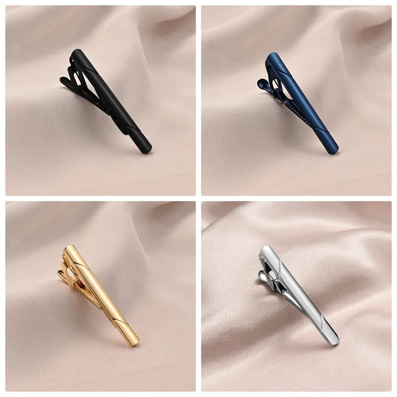 Men's Tie Clip & Cufflink Set - 7/8/10 Piece Luxury Gift Box Jewelry for Weddings & Formal Wear