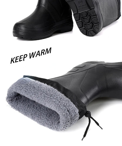 2025 Men’s High-Quality EVA Rain Boots – Non-Slip, Waterproof Winter Snow & Work Shoes with Platform