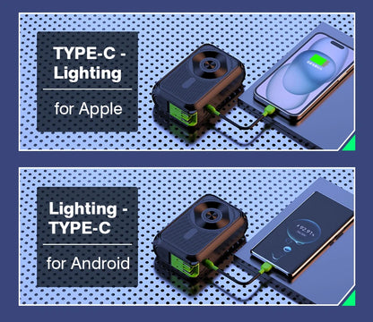 Magnetic Wireless Power Bank 20000mAh - Large Capacity Fast Charger with AC Plug, External Spare Battery for iPhone
