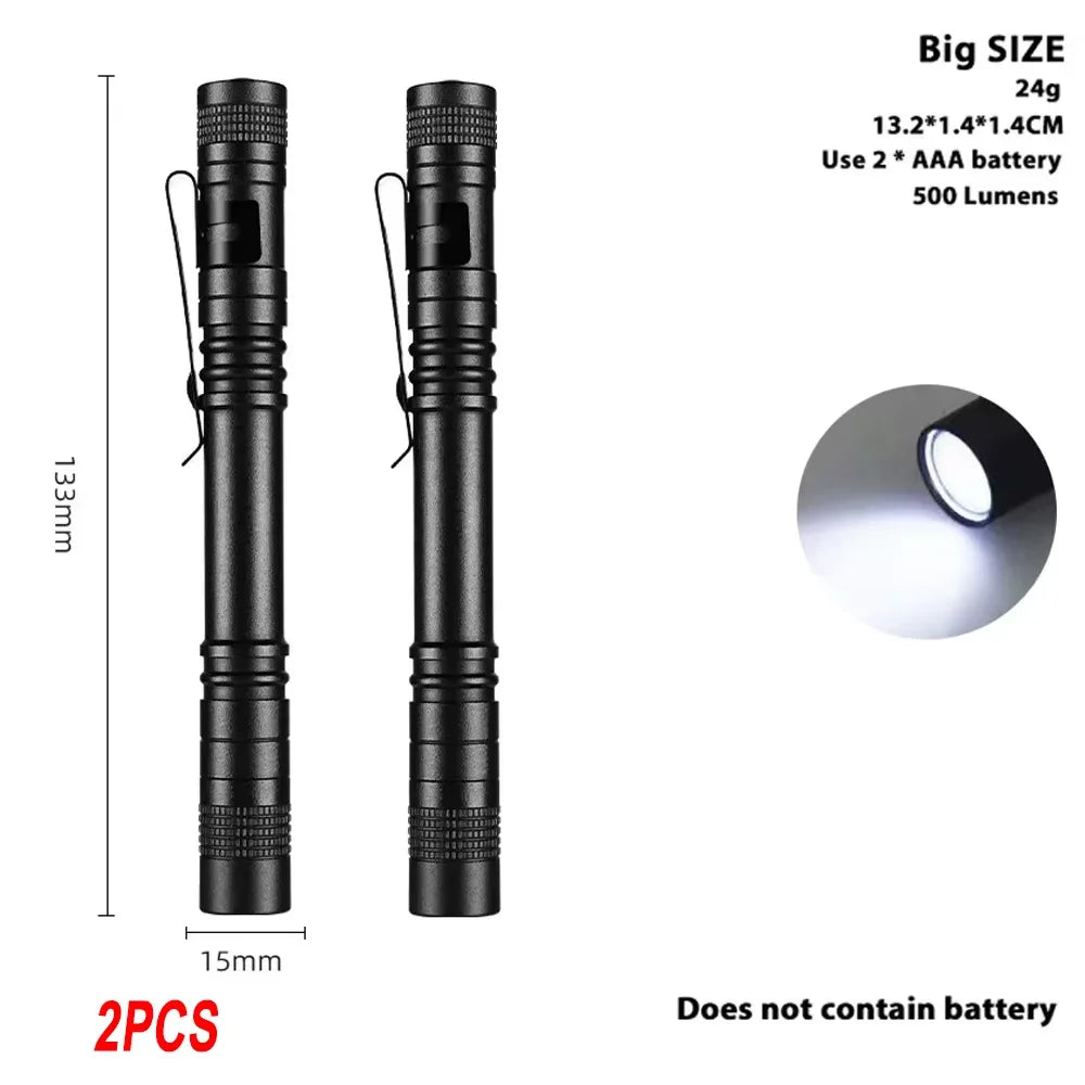 Mini EDC Rechargeable Flashlight - Compact Pocket Torch for Camping, Hiking, Fishing & Emergency Use