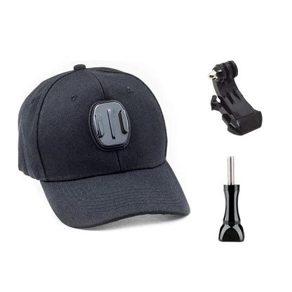 GoPro Baseball Cap Base Mount with J-Hook – Compatible with GoPro Hero 10-13, DJI Action 3-4 & Insta360 X3-X4 Accessories