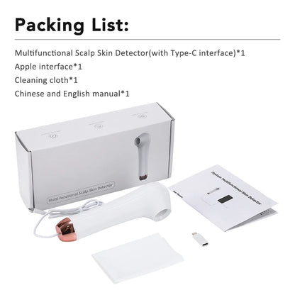 Wireless Dermatoscope Skin Analyzer — 1000X WiFi Magnifier for Scalp & Facial Skin Diagnostics