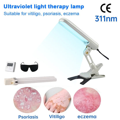 311nm UVB Phototherapy Lamp – Narrow Band UV Light Therapy Device for Vitiligo & Psoriasis Skin Treatment Instrument