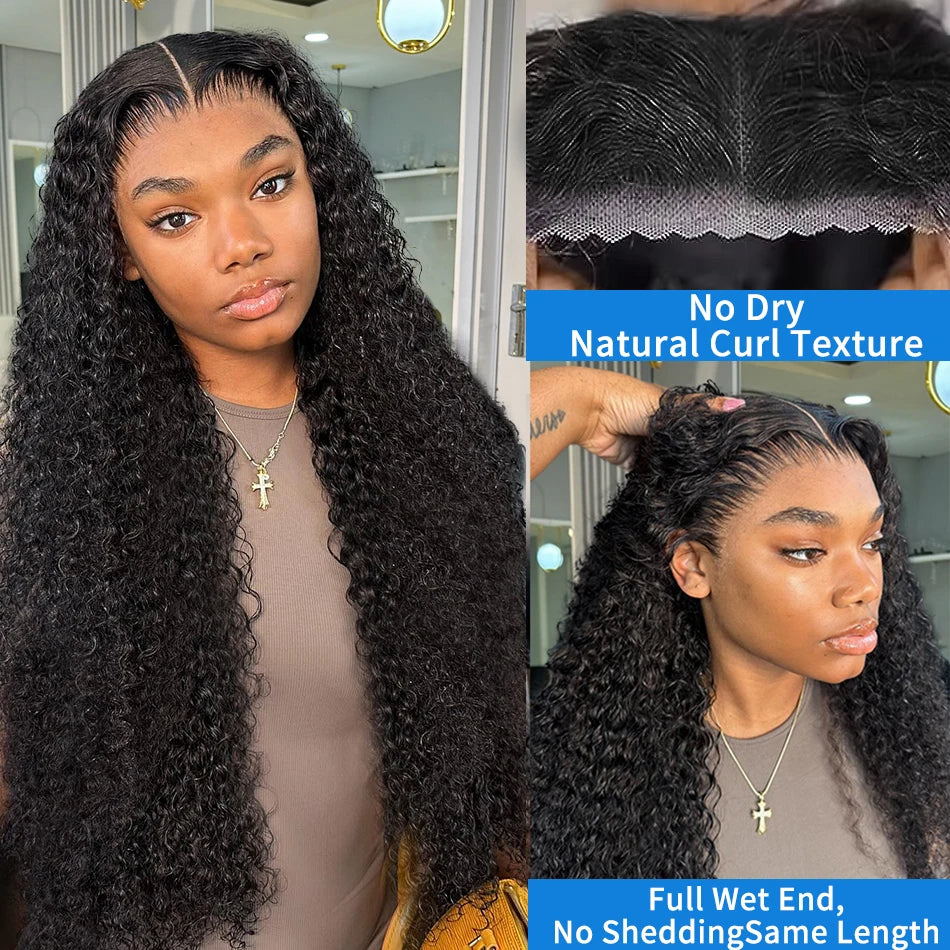 Xcurly Loose Deep Wave Glueless 5x5 Lace Closure Wig – 220% Density Pre-Plucked Transparent Human Hair Water Curly Wig