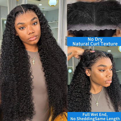 Xcurly Loose Deep Wave Glueless 5x5 Lace Closure Wig – 220% Density Pre-Plucked Transparent Human Hair Water Curly Wig