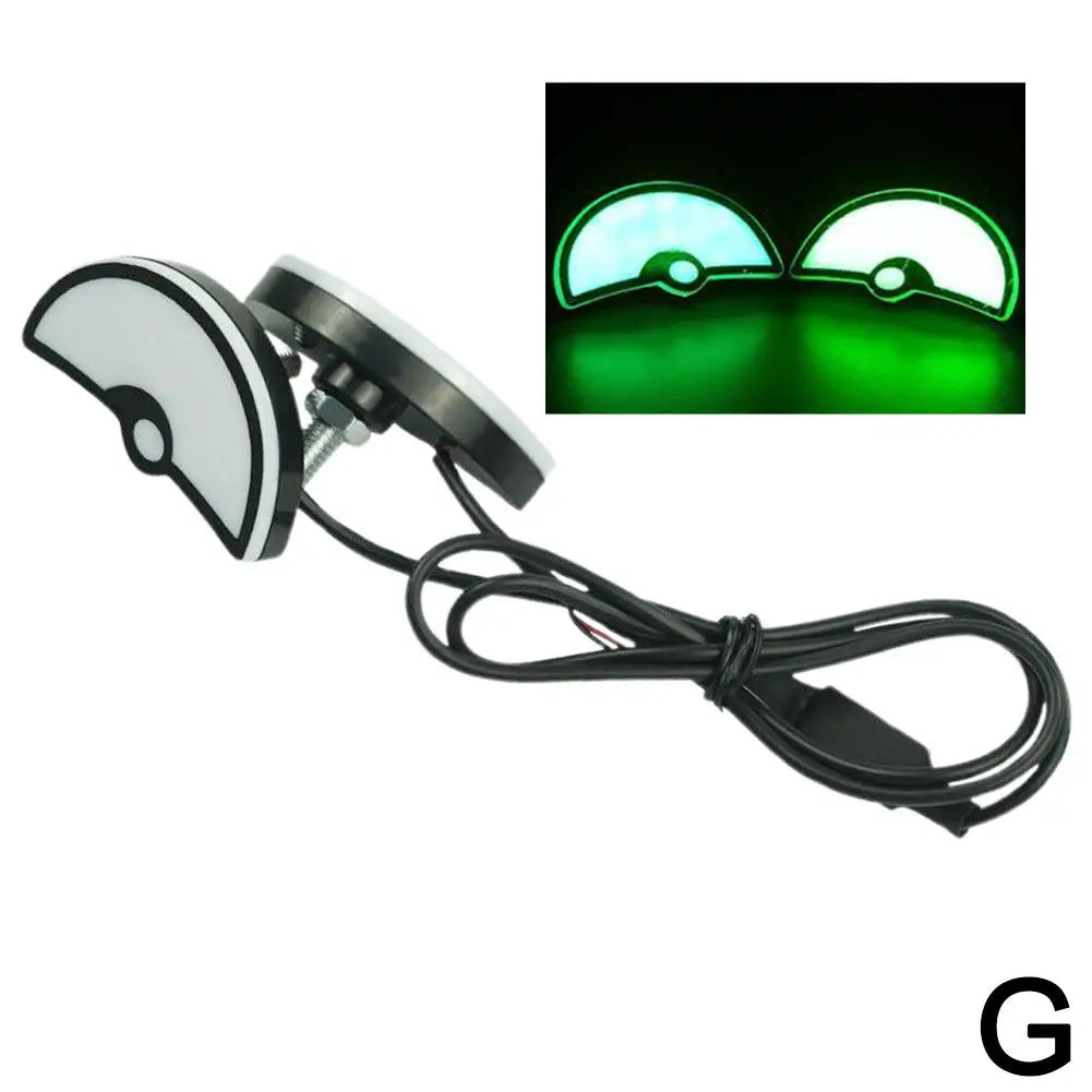 Universal Motorcycle LED Devil's Eyes Lights - Demon Eyes Mini Projector Headlight Lens Lamp for Car and Motorcycle Decoration