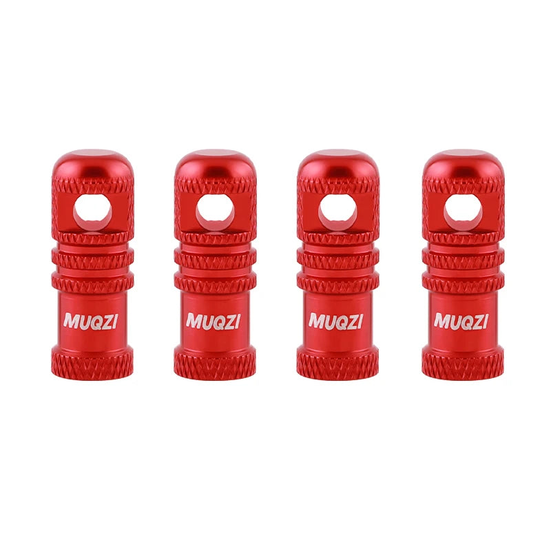 MUQZI 2/4PCS Presta Valve Caps with Core Remover — MTB Tubeless Tire Valve Stem Accessories
