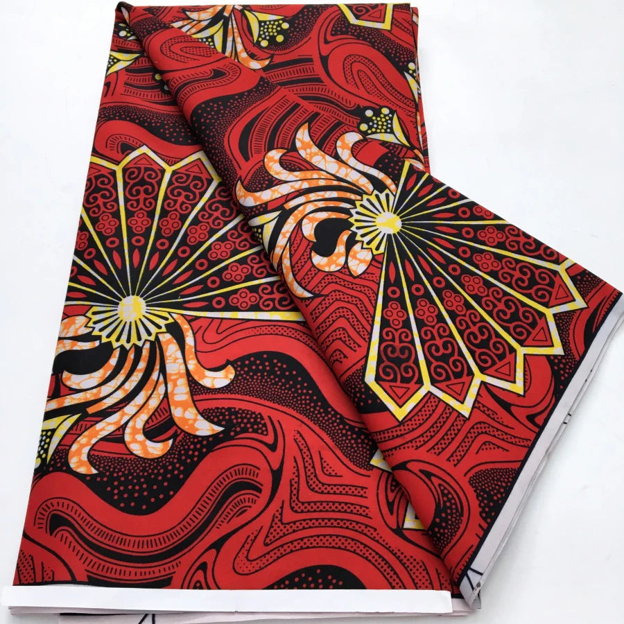 African Wax Print Fabric - Nigerian Ankara Batik Dutch Fabric for Women’s Dresses & Sewing Materials