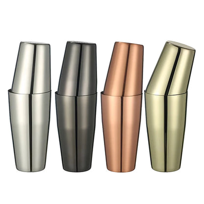 800ml Boston Cocktail Shaker Set – Stainless Steel Martini Bar Mixing Tin for Flair Cocktails