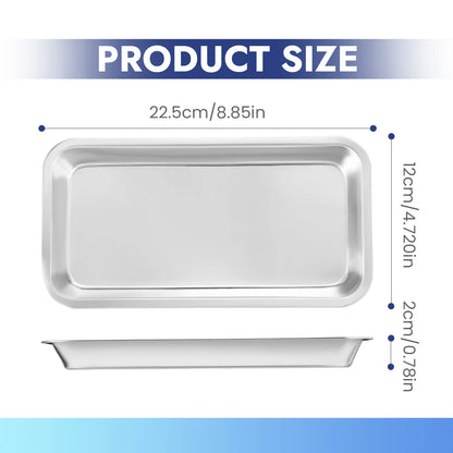 Stainless Steel Medical & Dental Surgical Tray – Durable Instrument Storage Dish for Lab, Clinic & Hospital Use