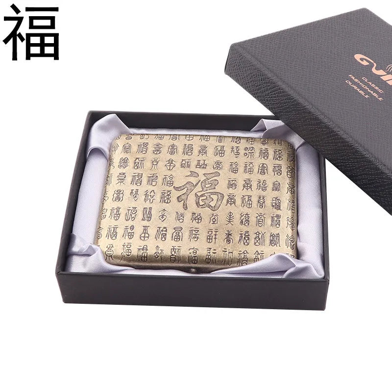 Retro Cigarette Case - Portable 20-Capacity Metal Cigarette Storage Box & Smoking Accessory