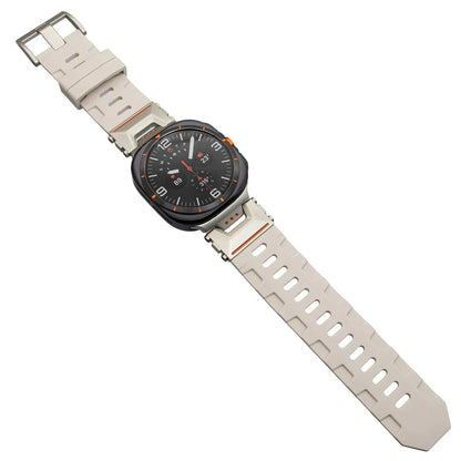Soft Silicone Luxury Sport Strap for Samsung Galaxy Watch Ultra 47mm — No-Gap Curved End Band for Men