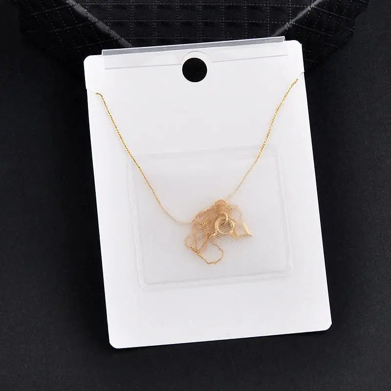 50pcs Clear Self-Adhesive Pouches – Necklace Chain Display Bags, Jewelry Storage & Loose Supply Holder