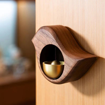 Wooden Landscape Door Bell – Magnetic Wind Chime for Home Entrance Alert & Decor