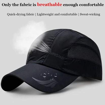 2024 Summer Sports Cap – Men’s and Women’s Quick-Dry Baseball Snapback, Running, Golf, Kpop Solid Mesh Hat