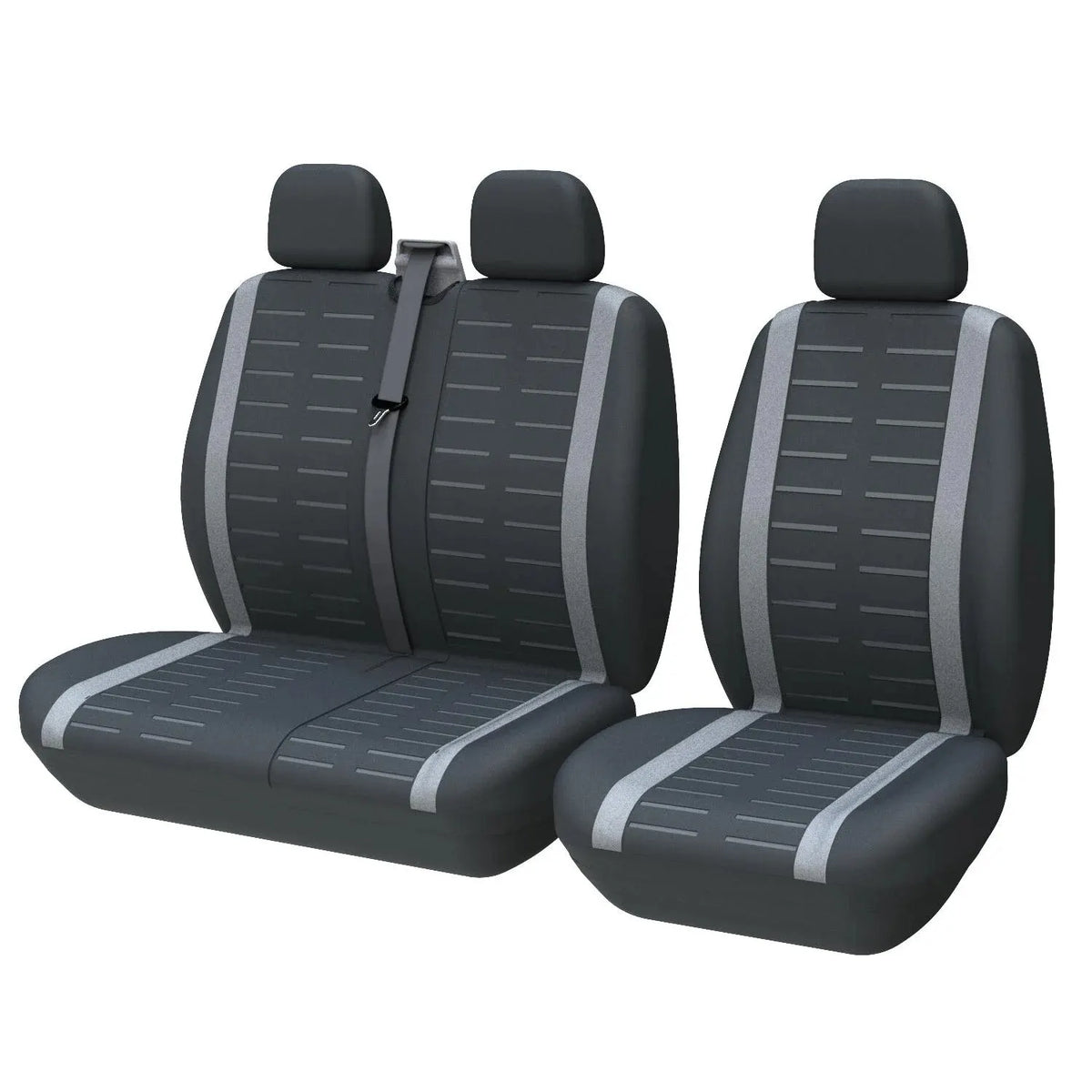 Universal 3D Stripe Car Seat Covers - 2+1 Front Seat Covers for Vans & Trucks