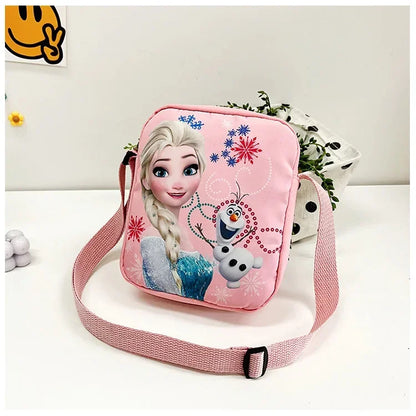 MINISO Disney 2024 Princess Series Crossbody Bag – "Frozen 2" Elsa & Sophia Cartoon Shoulder Bag, Girls Casual Fashion Handbag