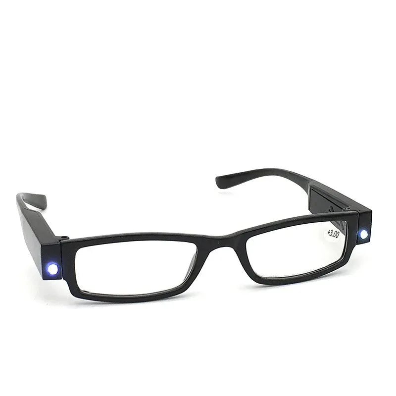 2021 LED Light Reading Glasses – Full Frame Fashion Eyewear for Men & Women, +1.0 to +4.0 Diopters