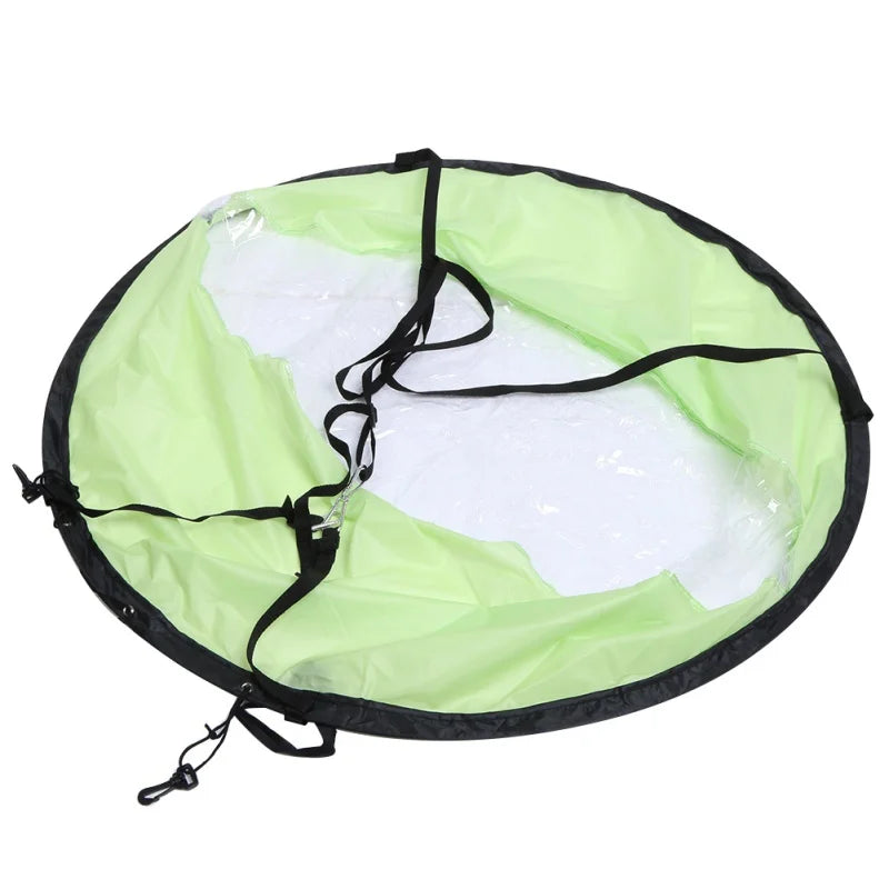 Foldable Surfling Kayak Wind Sail – SUP Paddle Board Sailing Canoe with Clear Window for Rowing Boat