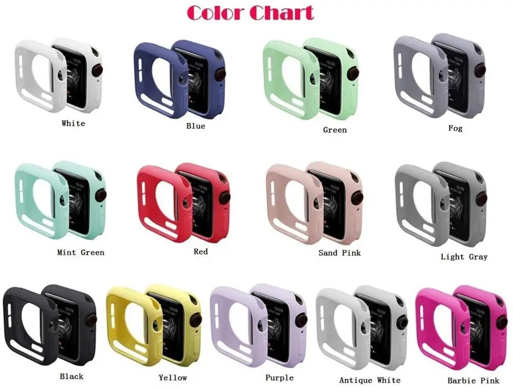 Silicone Protective Case for Apple Watch Series & Ultra - Shockproof Cover for 38mm–49mm Models