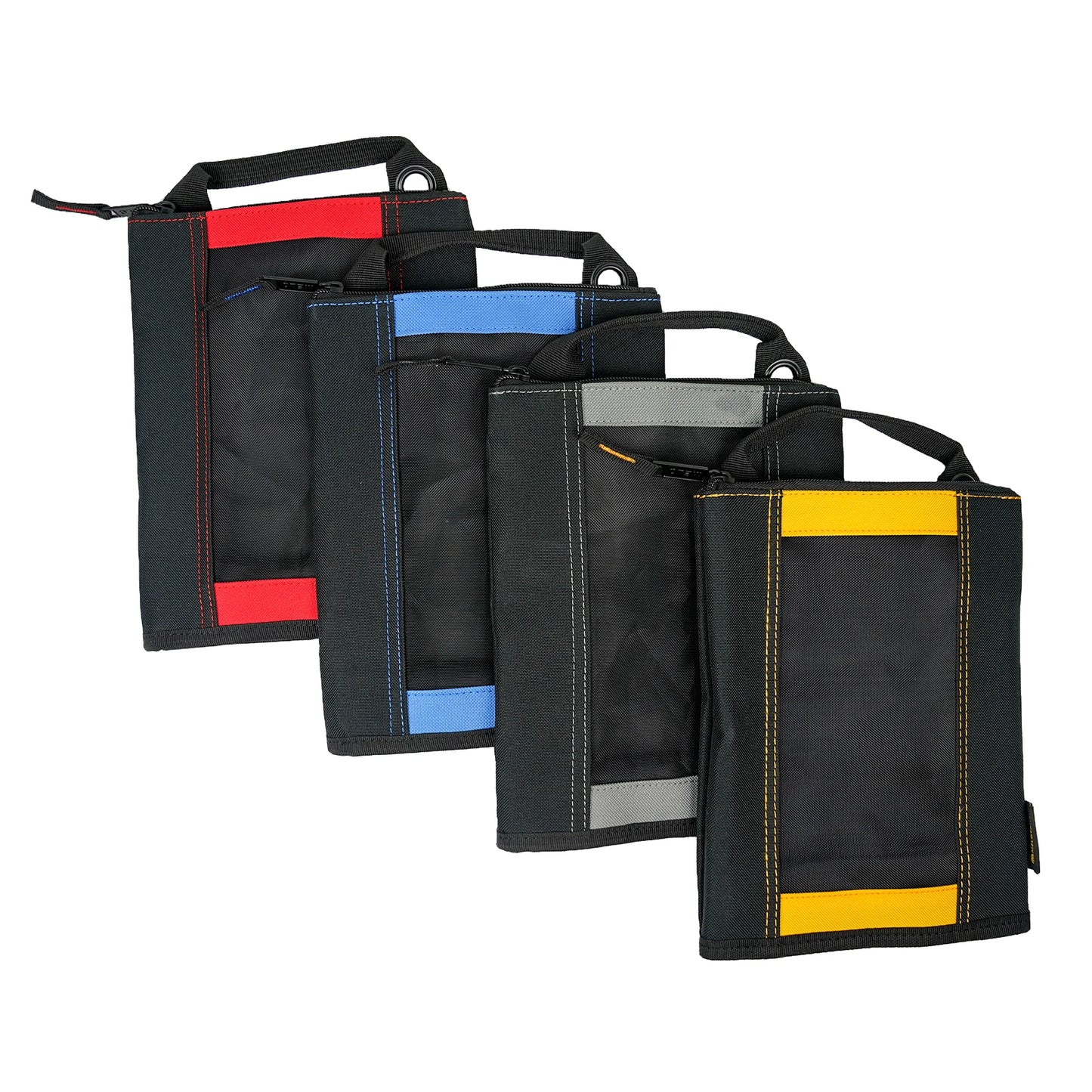 MELOTOUGH Canvas Tool Pouch | 2-Pack Zipper Bags with Mesh Window & Hanging Grommets