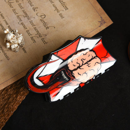 Muweordy Horror Series Hair Claw | Halloween Clown Crab Hair Clip for Women