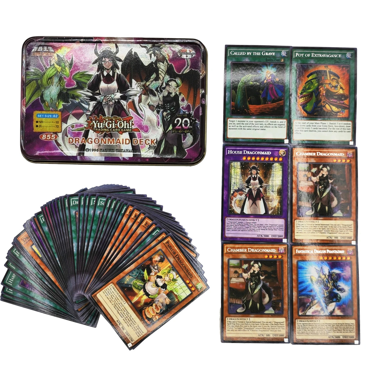 Yu-Gi-Oh! Kaiba Pack 3 Card Deck - English TCG Holographic Blue-Eyes White Dragon Cards with Tin Box