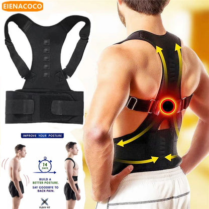 Back Waist Posture Corrector — Adjustable Lumbar Brace & Spine Support Vest for Adults | Comfortable Back Pain Relief Trainer