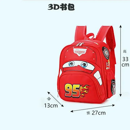 Hot Kindergarten Cartoon 3D Car Travel Backpack – Waterproof Boys Backpack for Kids 2-5 Years Old