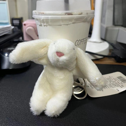 Cute Cartoon Rabbit Keychain | Pompom Stuffed Animal Bag, Car & Phone Pendant Gift for Girls