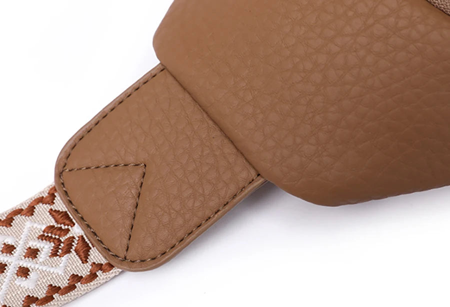 2024 New Women's PU Leather Chest Bag – Fashion Crossbody Shoulder Bag, High-Quality Casual Sac à Main