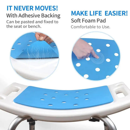 Non-slip Elderly Folding Bath Chair Cushion: Bathroom & Shower Chair Stool Bench Seat - Available in 1, 2, or 3 Piece Sets