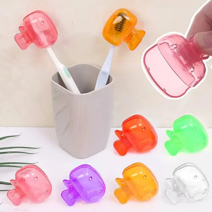 20PCS Toothbrush Head Cover Clips - Portable Dustproof Toothbrush Protectors for Travel, Camping & Bathroom Storage