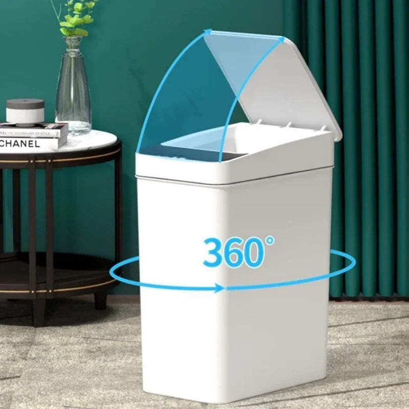 12L Smart Sensor Trash Can - Automatic Touchless Waste Bin with USB Charging for Kitchen & Home