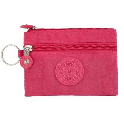 2023 Durable Canvas Money Coin Purse with Key Ring – Waterproof, Wear-Resistant Wallet & Credit Card Holder for Men & Women