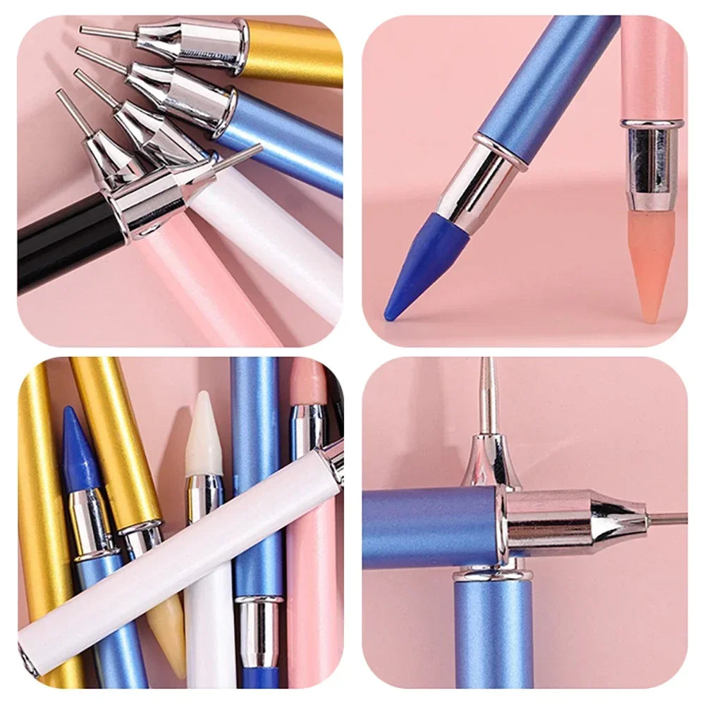 New Diamond Painting Pen Tool – Double-Head Multifunctional Nail Pen, Metal Material, Diamond Painting Accessories
