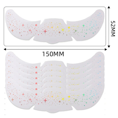 6pcs Metallic Fake Freckles Temporary Tattoos — Gold & Silver Face Stickers for Makeup and Hot Stamping