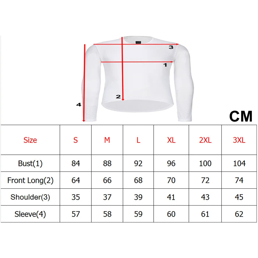 Rsantce 2024 Long Sleeve Cycling Base Layer – Bike Sports Shirt, Racing Bicycle Jersey Undershirt