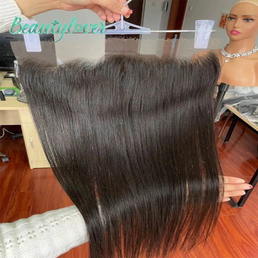 13x4 Transparent Lace Frontal – Brazilian Straight Human Hair Closure 4x4, 5x5, 6x6, 24 Inch for Women