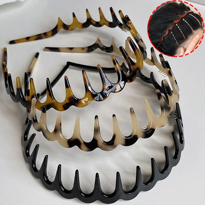 Fashion Wave Headbands for Women – Solid Color Toothed Non-Slip Hair Bands, Face Wash & Sports Hairbands, Hair Accessories for Girls