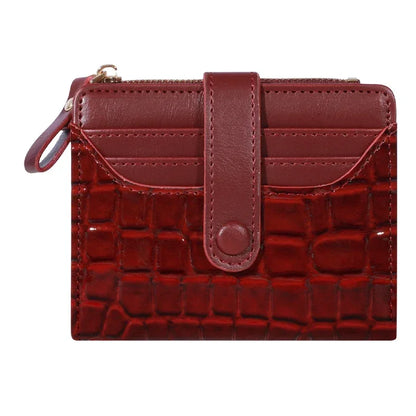 Elegant Women’s Multi-Card Wallet – Secure Double Zip PU Leather Clutch with Crocodile Texture and Stylish Storage