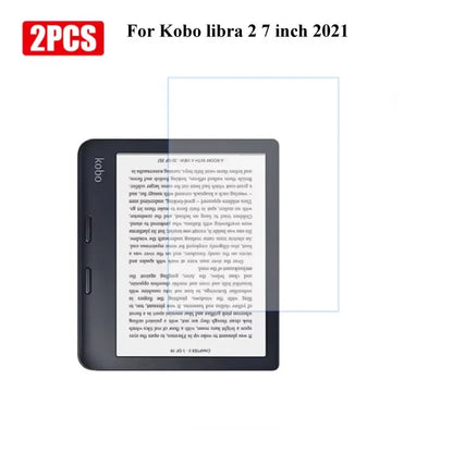 2PCS Tempered Glass Screen Protector for KOBO — Fits Libra 2, Clara Colour, Clara 2E 6-7 Inch, Clear Protective Film