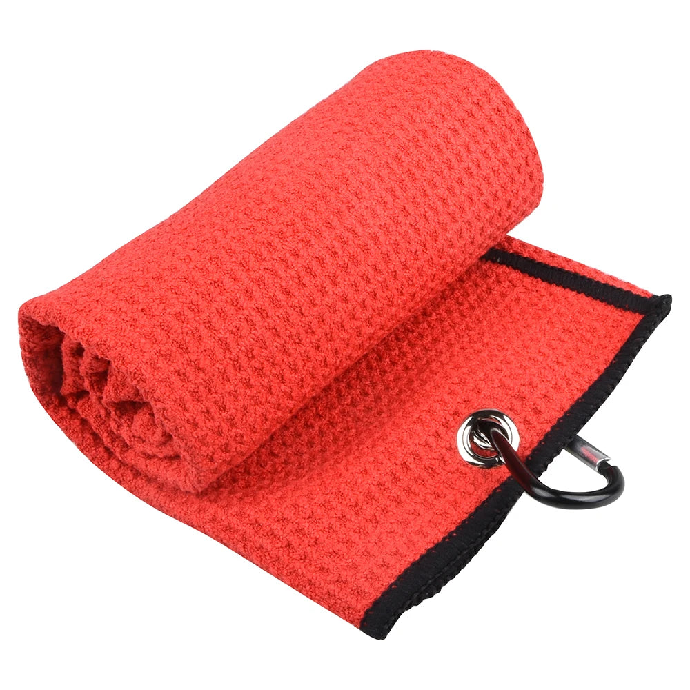 Golf Towel Microfiber Waffle Pattern Brush Tool Kit: Club Groove Cleaner & Divot Repair Tool - Essential Golf Accessories