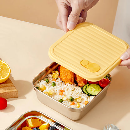 WORTHBUY 304 Stainless Steel Lunch Box with Lid — Portable Leak-Proof Stackable Bento Box for Fruit, Salad, and Food Storage, Ideal for Students